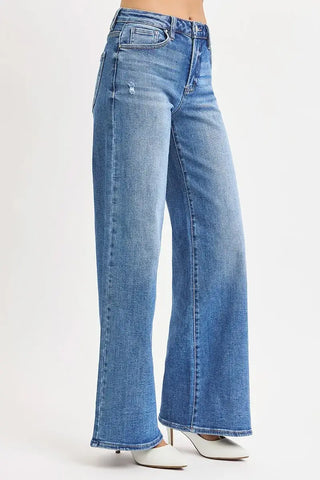 RISEN High Rise Wide Leg Jeans Size