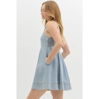 Denim mini dress