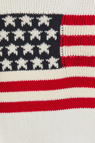 Oversized Patriotic Flag Sweater Top