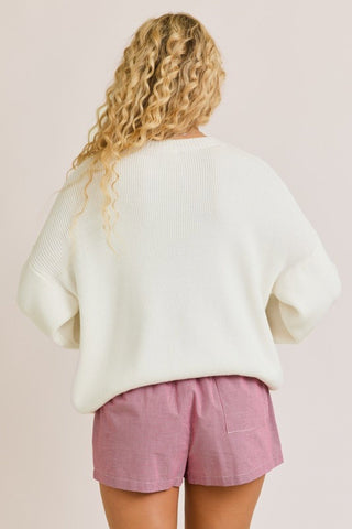 Oversized Patriotic Flag Sweater Top