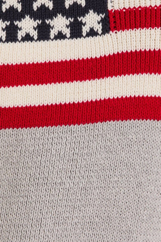 Oversized Patriotic Flag Sweater Top