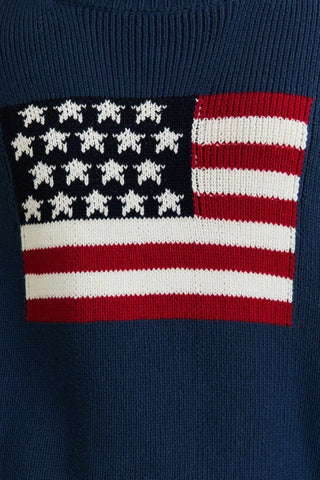 Oversized Patriotic Flag Sweater Top