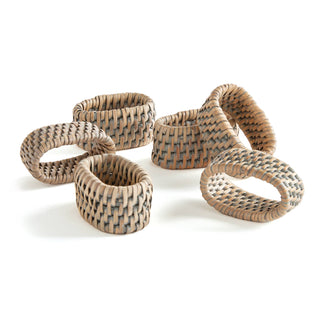 Burma Rattan Napkin Ring - Graywash
