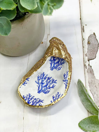 Blue Coral Oyster Trinket Dish