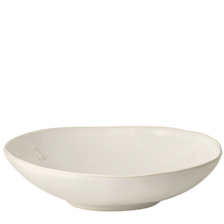 Bee Ceramic Pasta Plate Ecru - 4pk