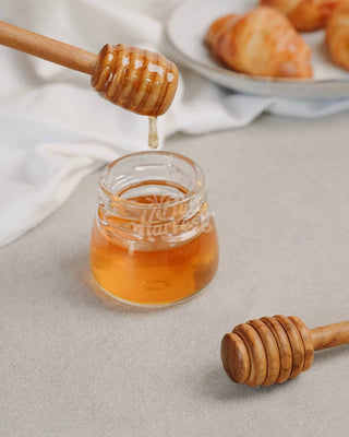 Teak Wooden Honey Dipper Spoon - Syrup Spoon Honey Pot Gift