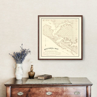 Vintage Map of Panama City, Florida 1887