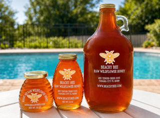 Honey 1/2 gallon glass jug