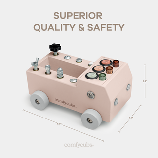 Busy Board Toy Truck Set by Comfy Cubs