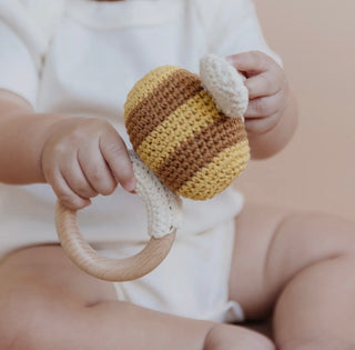 Teether Bee Cotton Crochet
Rattle Spring Summer Baby Toy