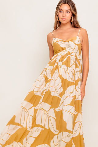 HEART OF HYDRANGEA WOVEN MAXI DRESS