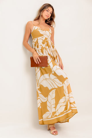 HEART OF HYDRANGEA WOVEN MAXI DRESS