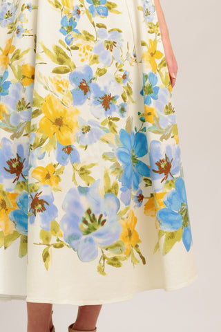 DREAMING OF THE COAST WOVEN MIDI DRESS