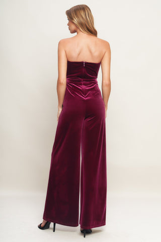 NIGHT QUEEN VELVET JUMPSUIT