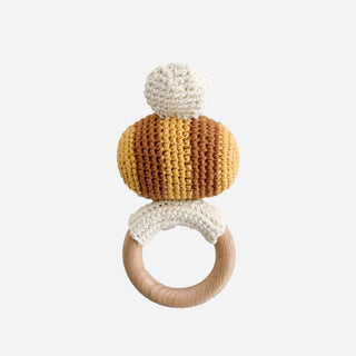 Teether Bee Cotton Crochet Rattle Spring Summer Baby Toy