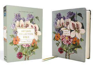 NIV Artisan Collection Bible LP Leathersoft Sage Floral