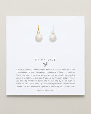 By My Side Pearl Drop Earrings