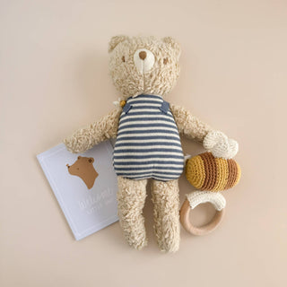 Teether Bee Cotton Crochet Rattle Spring Summer Baby Toy