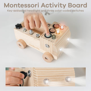 Busy Board Toy Truck Set by Comfy Cubs