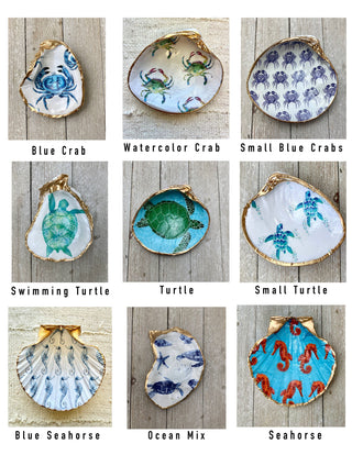 Decoupage Shells- Clam, Scallop, or Oyster