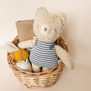 Lovey Bee Cream Baby Gift Blanket Toy Spring Cuddle Cloth