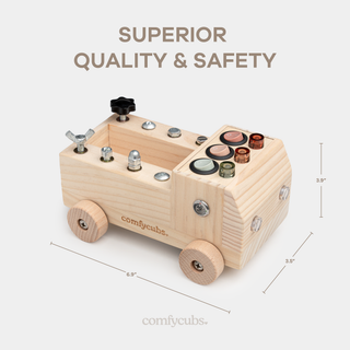 Busy Board Toy Truck Set by Comfy Cubs