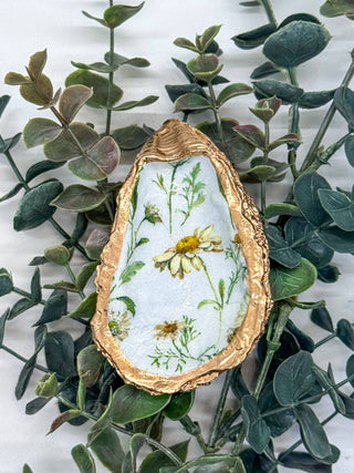 Daisies Oyster Trinket Dish