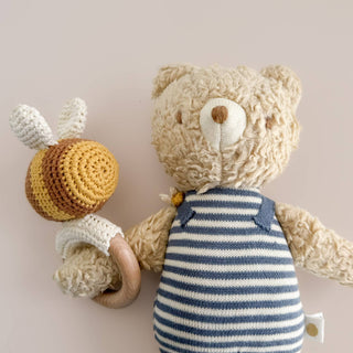 Plush Bear Bee Baby Kids Organic Toy Spring Summer Gift