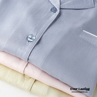 Silky Classic Morandi Silky Pajama Set / Blue